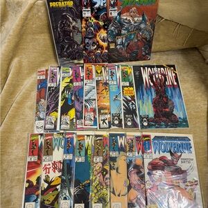 BULK NEW IN PACKAGING Marvel wolverine spawn Predator New Age Mutant Comic Books